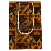 Rustic Southwestern Stripe Pattern (4) Medium Cadeauzakje (Achterkant)