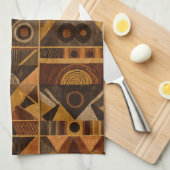 Rustic Southwestern Stripe Pattern (4) Theedoek (Quarter Fold)