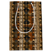 Rustic Southwestern Stripe Pattern (5) Medium Cadeauzakje (Voorkant)
