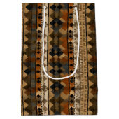 Rustic Southwestern Stripe Pattern (5) Medium Cadeauzakje (Achterkant)