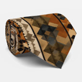 Rustic Southwestern Stripe Pattern (5) Stropdas (Opgerold)