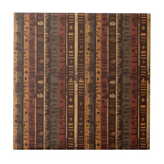 Rustic Southwestern Stripe Pattern (5) Tegeltje (Voorkant)
