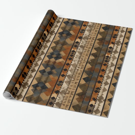Rustic Southwestern Stripe Pattern (6) Cadeaupapier (Uitgerold)