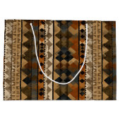 Rustic Southwestern Stripe Pattern (6) Groot Cadeauzakje (Achterkant)