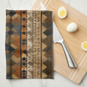 Rustic Southwestern Stripe Pattern (6) Theedoek (Quarter Fold)