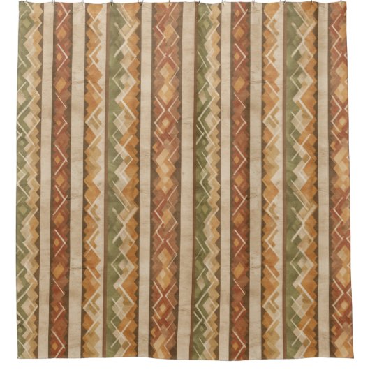 Rustic Southwestern Stripe Pattern (7) Douchegordijn (Voorkant)