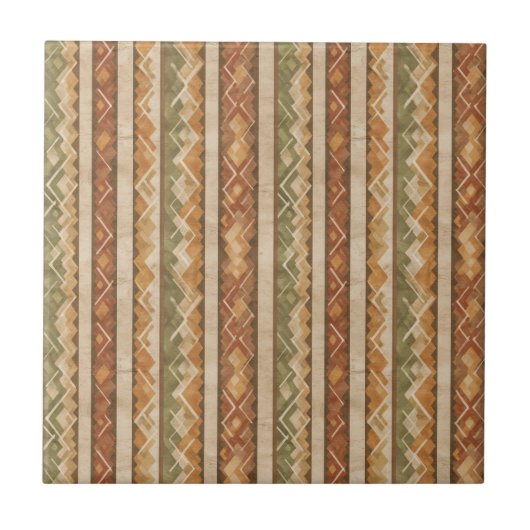Rustic Southwestern Stripe Pattern (7) Tegeltje (Voorkant)