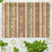 Rustic Southwestern Stripe Pattern (7) Theedoek (Gevouwen)