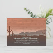 Rustic SouthWestern Wedding Invitations Kaart (Staand voorkant)