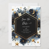 Rustic Space hemelse bruiloft Save The Date (Voorkant)