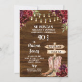 Rustic spanish se buscan adult woman birthday kaart (Voorkant)