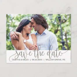 Rustic Sparen de Foto van de Datum Aankondigingskaart