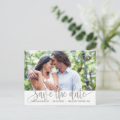 Rustic Sparen de Foto van de Datum Aankondigingskaart (Staand voorkant)