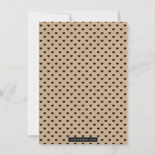 Rustic sparen de Kaart van de Datum | Kraftpapier (Achterkant)