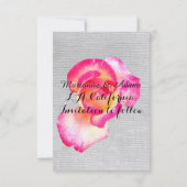 Rustic Sparen de Kaart van de Datum, Roze Rose (Achterkant)