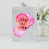 Rustic Sparen de Kaart van de Datum, Roze Rose (Staand voorkant)