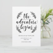 Rustic sparen de Uitnodiging van de Datum (Staand voorkant)