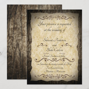 Rustic sparen de Uitnodiging van de Datum