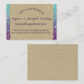 Rustic Sparkle Ombre' Wedding Informatie Invoegen Informatiekaartje (Voorkant / Achterkant)