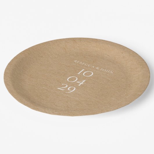 Rustic Special Date Wedding Papieren Bordje (Gekanteld)