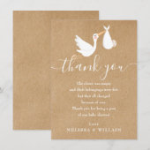 Rustic Special Delivery Baby shower Hartelijk dank Bedankkaart (Voorkant / Achterkant)