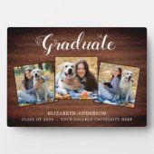 Rustic Specialized Afstuderen Photo Collage Plaque Fotoplaat (voorkant)