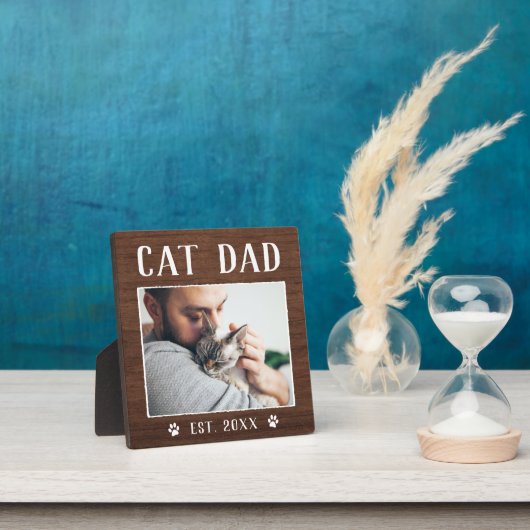 Rustic Specialized Cat Dad Photo Fotoplaat (Insitu)