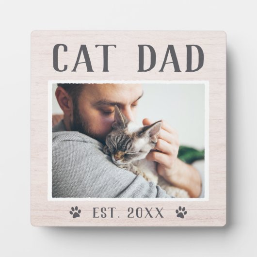 Rustic Specialized Cat Dad Photo Fotoplaat (Voorkant)