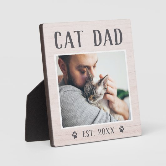 Rustic Specialized Cat Dad Photo Fotoplaat (Voorkant)