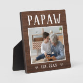 Rustic Specialized Papaw Grandpa Foto Fotoplaat (Voorkant)