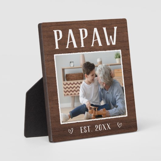 Rustic Specialized Papaw Grandpa Foto Fotoplaat (Voorkant)