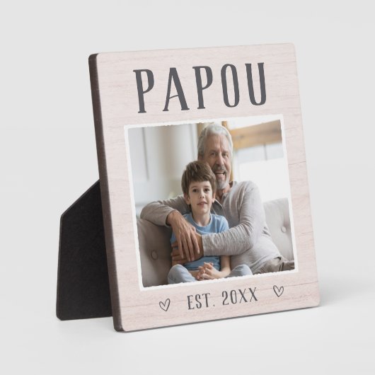 Rustic Specialized Papou Grandpa Foto Fotoplaat (Voorkant)