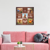 Rustic Specialized Pet Memorial Photo Collage Canvas Afdruk (Insitu (Woonkamer))