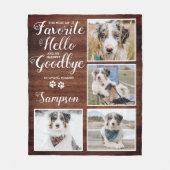 Rustic Specialized Pet Memorial Photo Collage Fleece Deken (Voorkant)