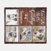 Rustic Specialized Pet Memorial Photo Collage Fleece Deken (Voorkant (Horizontaal))