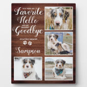 Rustic Specialized Pet Memorial Photo Collage Fotoplaat (Voorkant)