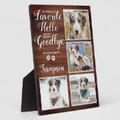 Rustic Specialized Pet Memorial Photo Collage Fotoplaat (Zijkant)