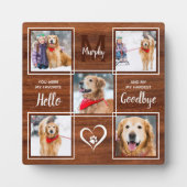 Rustic Specialized Pet Memorial Photo Collage Fotoplaat (Voorkant)