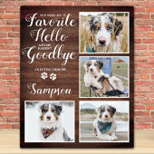 Rustic Specialized Pet Memorial Photo Collage Fotoplaat