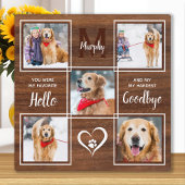 Rustic Specialized Pet Memorial Photo Collage Fotoplaat