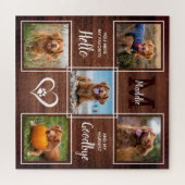 Rustic Specialized Pet Memorial Photo Collage Jig Legpuzzel (Horizontaal)