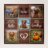 Rustic Specialized Pet Memorial Photo Collage Jig Legpuzzel (Verticaal)