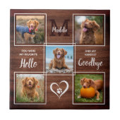 Rustic Specialized Pet Memorial Photo Collage Tegeltje (Voorkant)