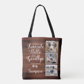 Rustic Specialized Pet Memorial Photo Collage Tote Bag (Achterkant)