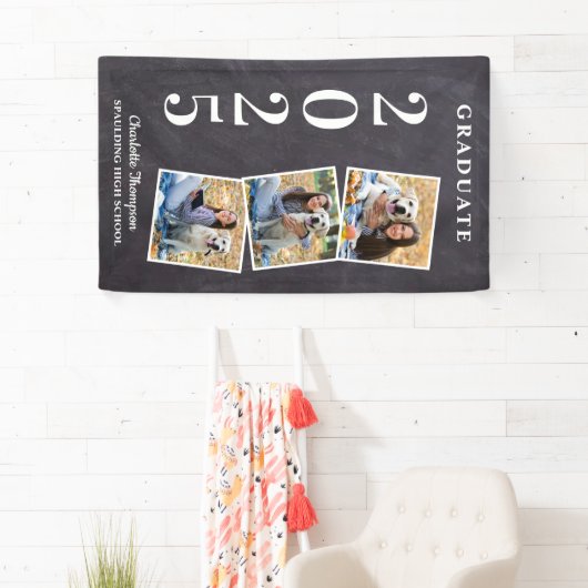 Rustic Specialized Photo Collage Afstuderen Spandoek (Insitu)