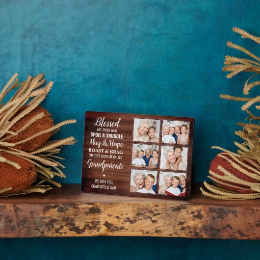 Rustic Specialized Photo Collage Grandouders Fotoplaat (Zijkant)