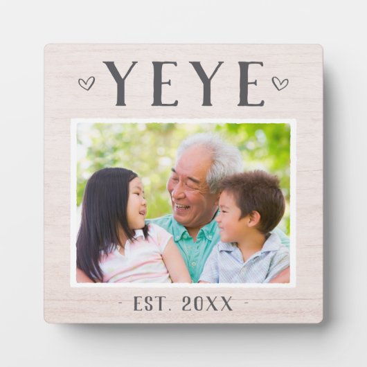 Rustic Specialized Yeye Grandpa Foto Fotoplaat (Voorkant)