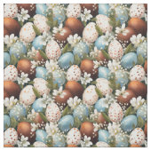 Rustic Speckled Easter Eggs & Spring Flowers  Stof (Swatch)