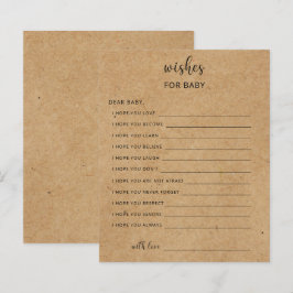 Rustic spel | wensen voor de baby