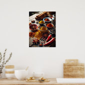 Rustic Spice Kitchen Wall Art Poster (Keuken)